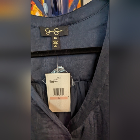 Jessica Simpsons Best Dress Navy Buttons - Picture 4 of 5